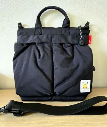 몽포케 루토트 스퀘어 퍼프 토트 블랙