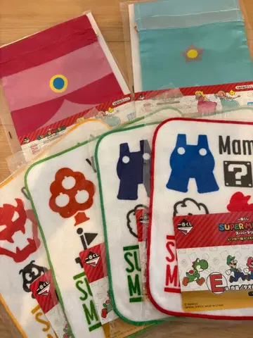 슈퍼 마리오 제일복권 E상 복조리/타월 컬렉션 컴플리트 세트