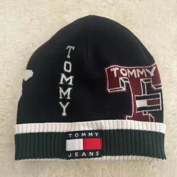 TOMMY JEANS 니트 모자 로고 자수