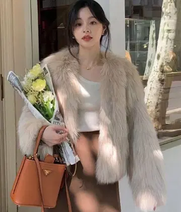 인조 모피 자켓