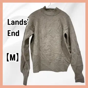 빈티지 LANDS' END 램스울 모크넥 M 올드 택