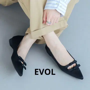 2024 AW EVOL 펌프스 리본 블랙 23.5 24