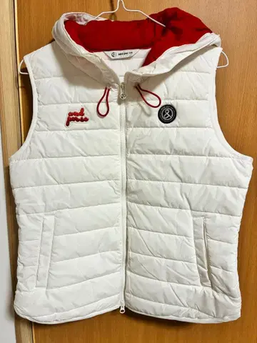 and per se 후드 부착 충전솜 베스트
