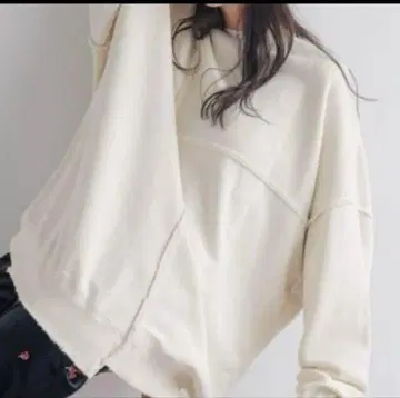 리메이크 기모 롱 LOWRYSFARM 맨투맨 속기모 아이보리