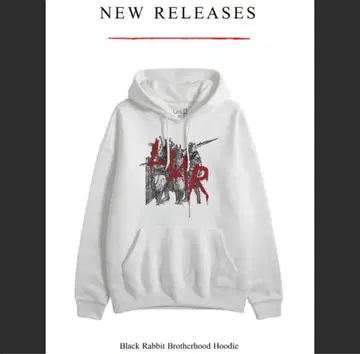 새상품 Lies of P 블랙 토끼 형제 후드티 단종