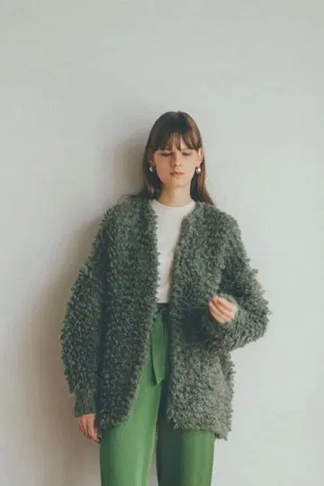 CLANE MOHAIR LOOP BULKY KNIT CARDIGAN 2