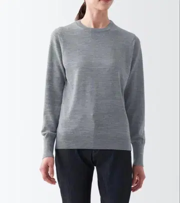 [택 포함 새상품] 무인양품 메리노울 크루넥 스웨터