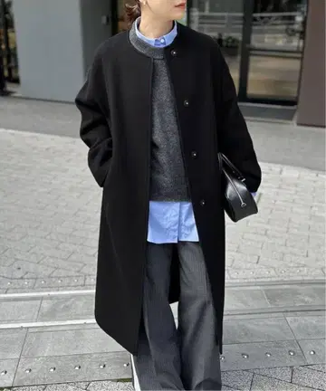 저널 스탠다드 슈퍼 140 비버 노카라 코트