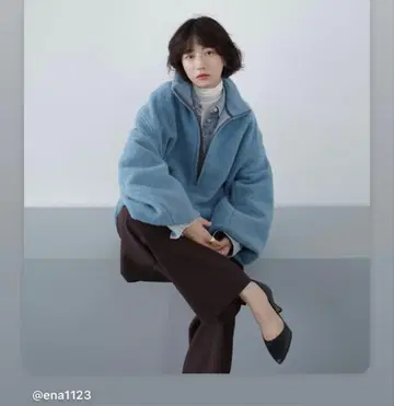 CLANE SLIVER HALF ZIP TOPS 사이즈 2