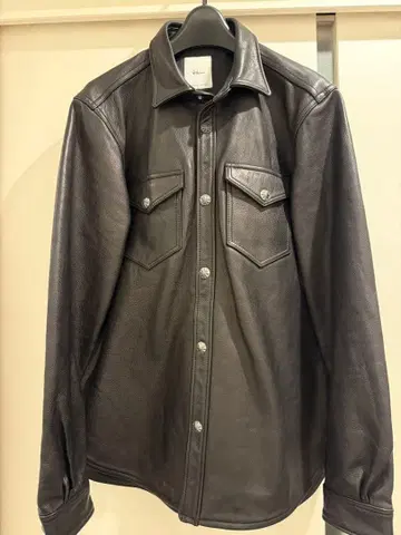 론 허먼 블랙 가죽 셔츠 자켓