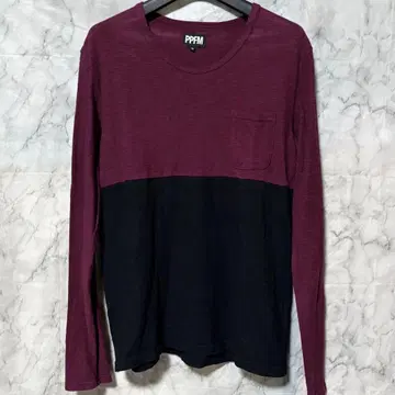 PPFM 롱 T셔츠 긴팔 바이컬러 투톤