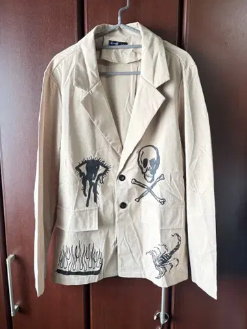 SHEIN ROMWE 프린트 테일러드 자켓