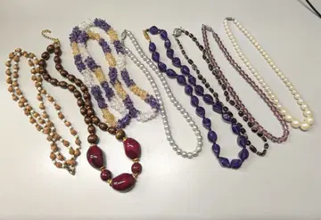 목걸이 8개 세트 펄 자수정 등