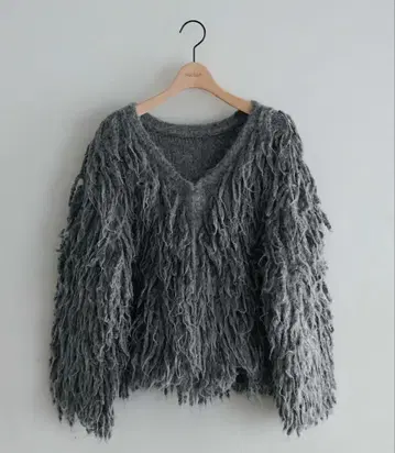 프린지 니트 아우터