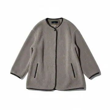 컨디션 최상 SHIPS 보아 코트 자켓 노카라 인조 가죽