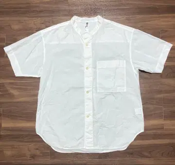 [ 무료배송 ] MHL 린넨 밴드 카라 반팔 셔츠 M 사이즈 화이트