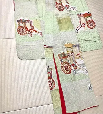 후리소데 유젠 금 자수 시보리