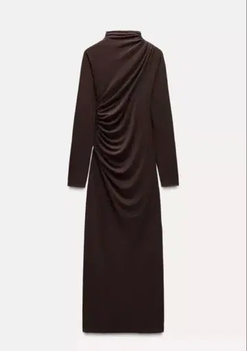 ZARA 드레이프 디테일 미디 원피스
