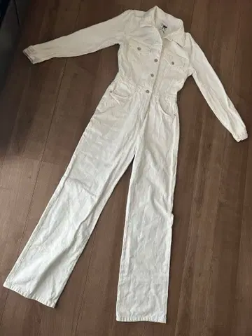 미사용 새상품 ZARA 화이트 데님 점프수트