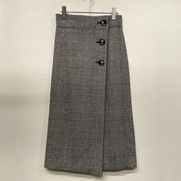 루즈 비프 아바하우스 체크 랩 스커트