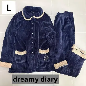 dreamy diary 상하의 세트 룸웨어 네이비 별 패턴 L 사이즈