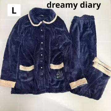 dreamy diary 상하의 세트 룸웨어 네이비 별 패턴 L 사이즈