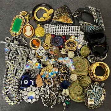 빈티지 액세서리 한쪽 귀걸이 브로치 반지 카메오 파손품 부품 회수