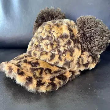 디즈니 리조트 귀 달린 레오파드 무늬 캡