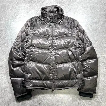 00s [ archive ] 라이더스 다운 자켓/Y2K/실버/광택/은