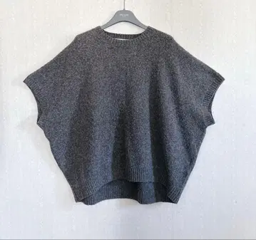 [ MidiUmi ] 미디우미 크루넥 코쿤 베스트 울 혼방 차콜