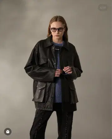 selle glant 합성 가죽 밀리터리 자켓 M 사이즈