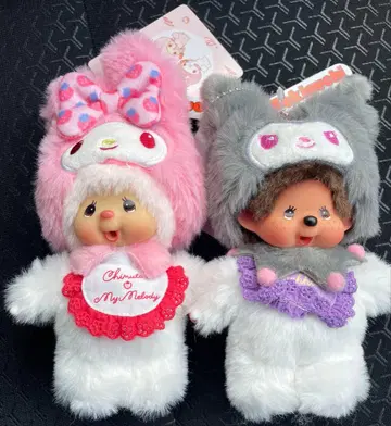 침탕 x 마이멜로디 & 몬치치 x 쿠로미 키체인 2체 세트