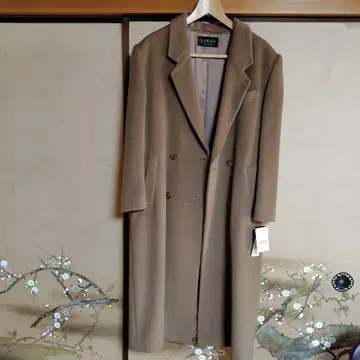 SANYO 브라운 더블 브레스트 코트