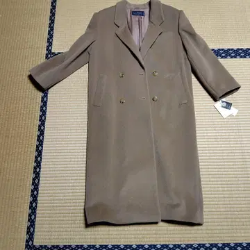 SANYO 브라운 더블 브레스트 코트