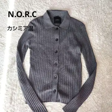 N.O.R.C 코튼 캐시미어 폴로 니트 가디건 캐시미어 혼방 프리