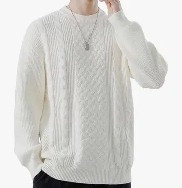 니트 화이트 스웨터