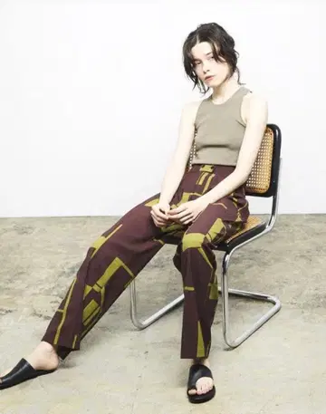 TODAYFUL 지오메트릭 턱 트라우저