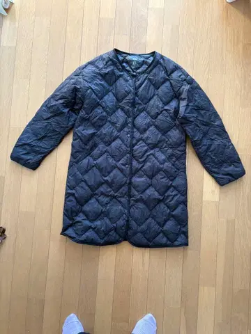 ULTRA LIGHT DOWN 퀼팅 롱 코트 L 블랙