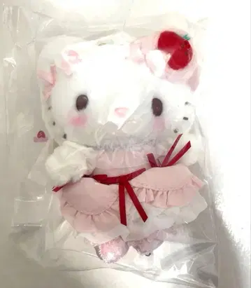 산리오 키티 딸기 휘핑 케이크 마스코트 백참