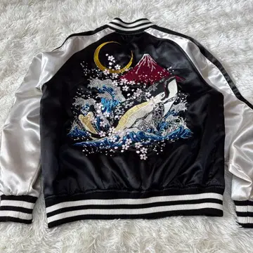 흐릿한 용 스카잔 일본풍 패턴 총 자수