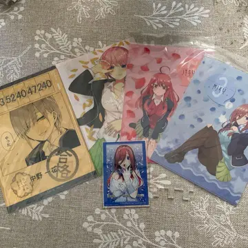 5등분의 신부 새상품 클리어 파일 4장 중고 아크릴 스탠드 1개