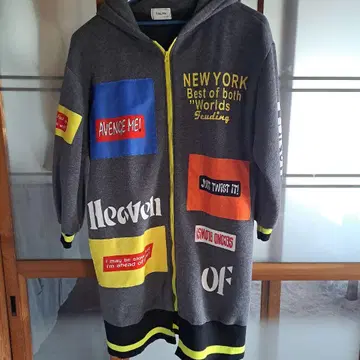 후드 부착 그레이 후드티