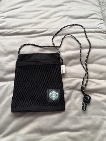 스타벅스 메쉬 숄더백 블랙