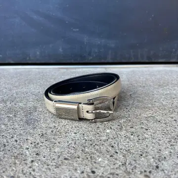 JIL SANDER 실버 가죽 벨트