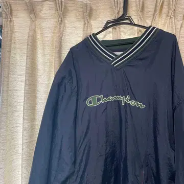 Champion 나일론 자켓 V넥 네이비 XL 사이즈
