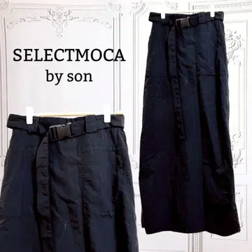 [셀렉모카 바이슨] 카고 타이트 스커트 롱 [F] 블랙