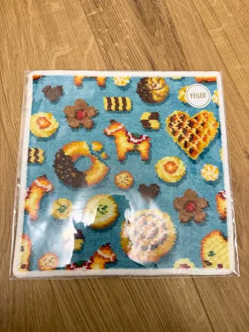 페이 타월 손수건 피카타임 터콰이즈 블루 화이트