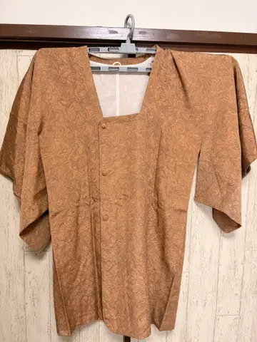 기모노 미치유키 코트 마블 무늬 버튼 달린 겉옷