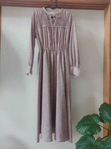 꽃무늬 롱 원피스 긴팔