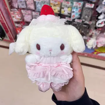 산리오 마이멜로디 딸기 휘핑 케이크 숏케이크 마스코트 백참